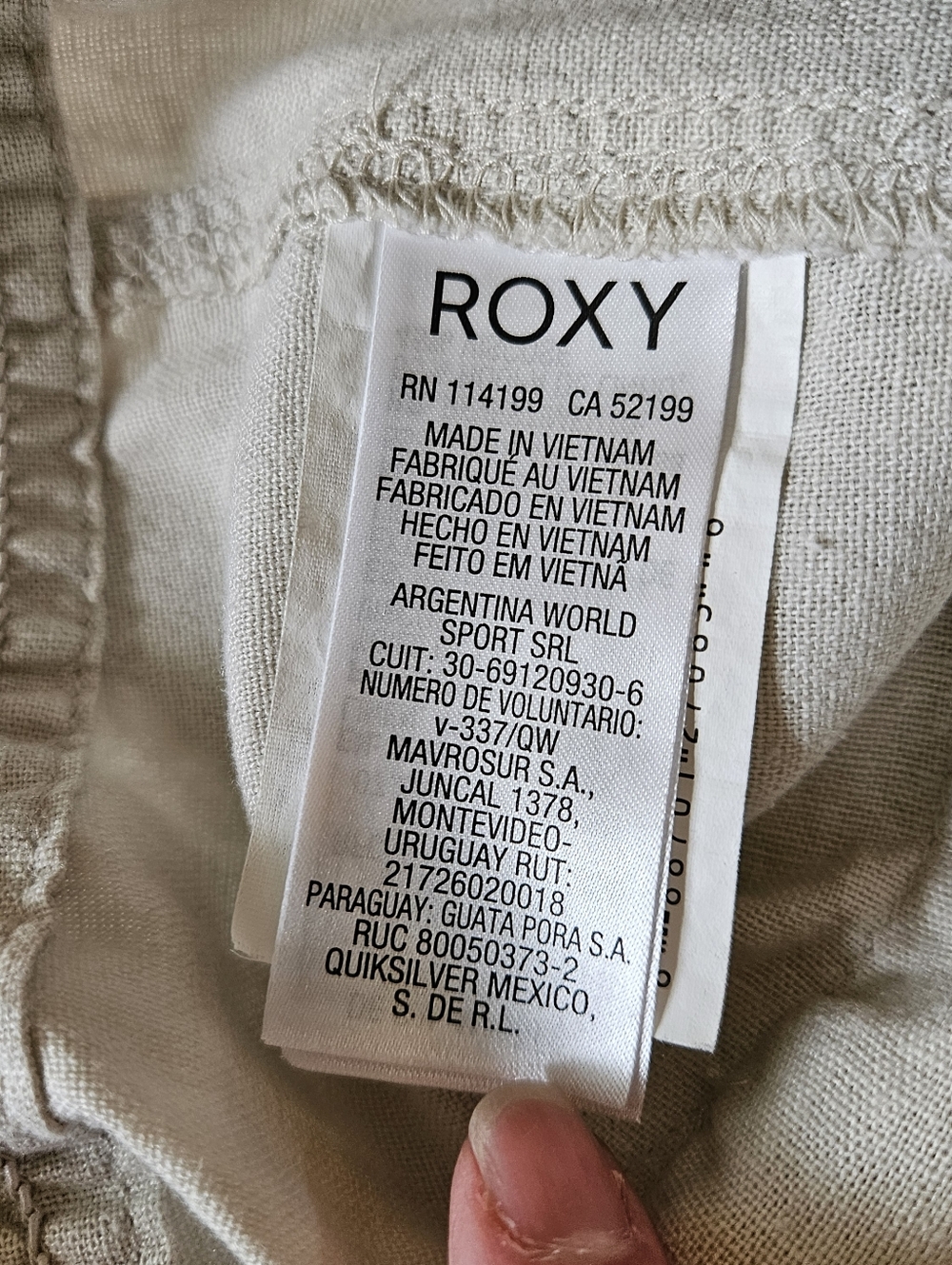 Roxy Lightweight Drawstring Linen Blend Pants XS - Picture 6 of 9